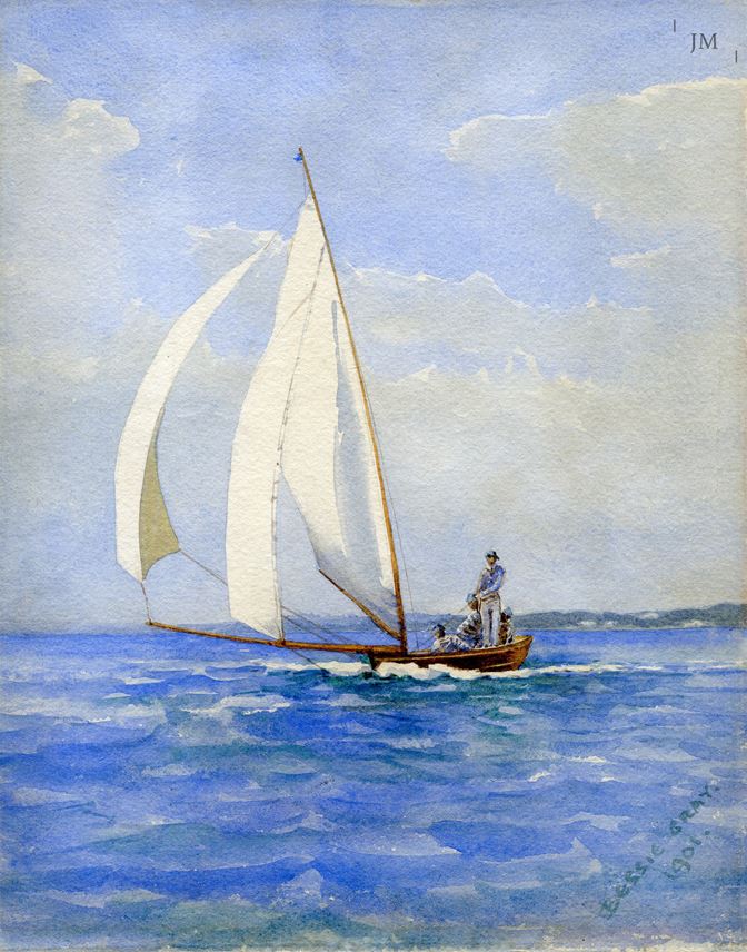 Bessie Grey - Sailing in Bermuda ,1901 | MasterArt